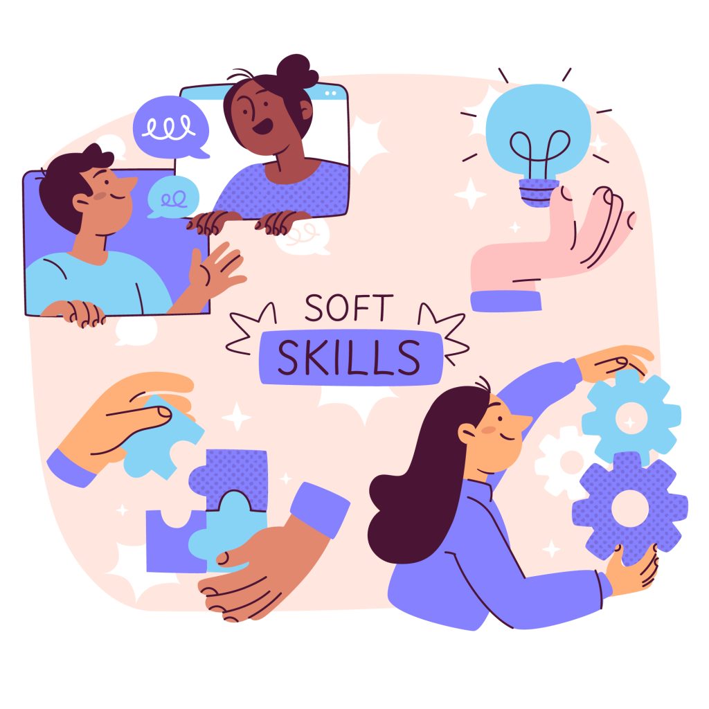 Comparativo entre hard skills e soft skills.